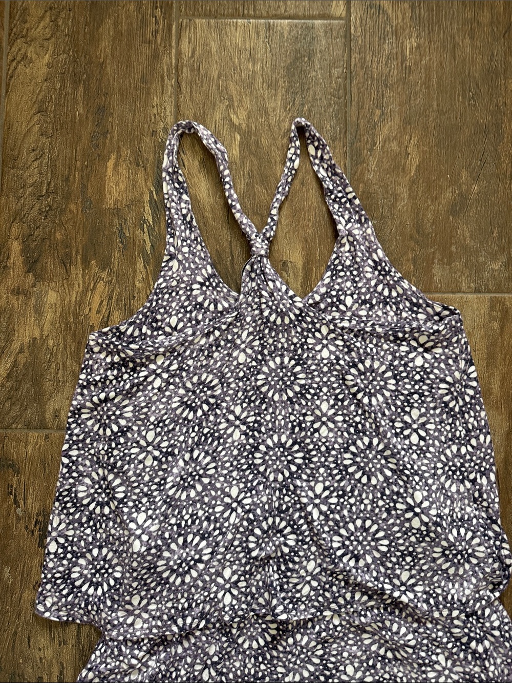 💕 Splendid Purple & White Patterned  Romper ✨ - Picture 9 of 9